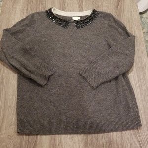 J.CREW Jeweled-Collar Sweater : Like New!